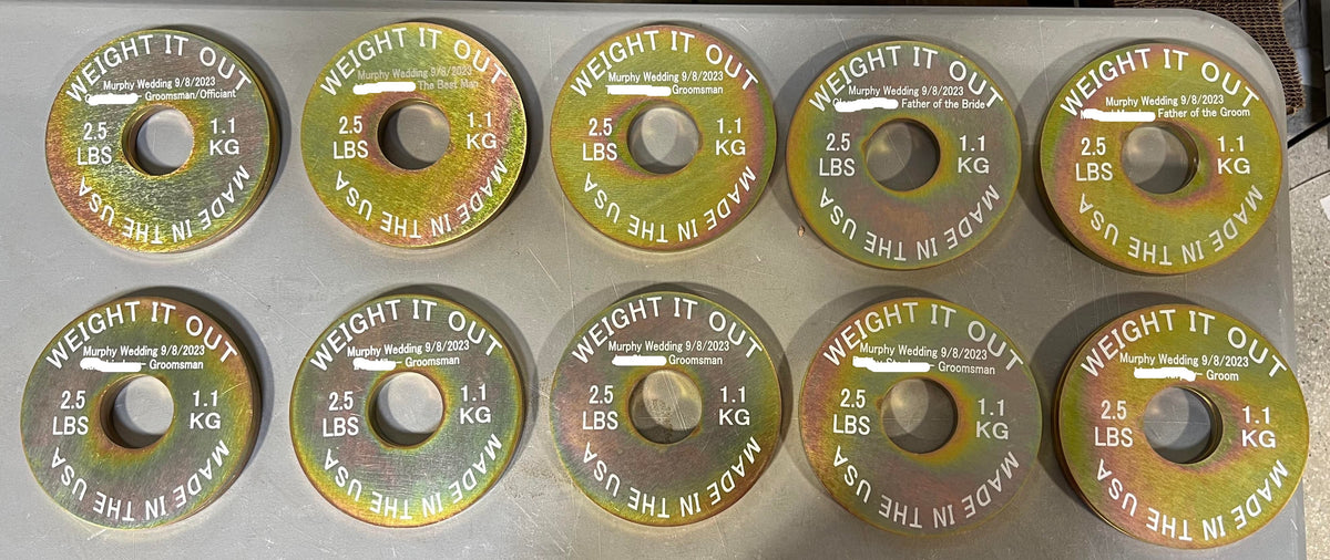 Pre-Order Only: Custom Engraved Solid Steel Calibrated Weight Plate Pairs American Made